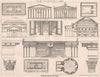 Roman architecture. Rome (5) 1873 old antique vintage print picture