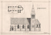 St. Aubin Jersey; south elevation. Channel Islands 1873 old antique print