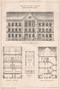 Parish Schoolhouse, Kurfürstenstrasse, Berlin 1873 old antique print picture