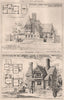 Gate lodge, The Elms, Twickenham (Boycott); farm cottages, Langford, Essex 1873