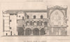 The Podestat Palace at Florence 1873 old antique vintage print picture