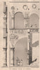 The Podestat Palace at Florence (3) 1873 old antique vintage print picture