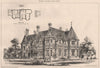Oakwood, Chislehurst; J. Tarring & Son, Architects. London 1873 old print