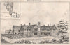 Broxton Hall, Cheshire 1873 old antique vintage print picture