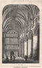 Gloucester Cathedral . Gloucestershire 1873 old antique vintage print picture