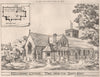 Willesden Church view from the north east. London 1873 old antique print