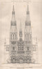 Cathedral Church of St. Mary, Edinburgh, William Burges, Architect 1873 print