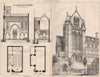 The English Church, Lyons; R. Norman Shaw A.R.A. Architect. Rhône 1873 print
