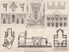 Egyptian Arabic architecture 1874 old antique vintage print picture