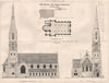 West Dulwich new church competition selected design; Robins & Roper Archts 1874