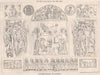 German-Roman sculpture. Germany 1874 old antique vintage print picture