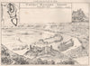 Château Gaillard, Normandy. South East View. Eure 1874 old antique print