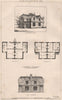 Labourers cottages; Geo W. Webb, Architect. Architecture 1874 old print