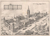Trinity College, Hartford, Connecticut; W. Burges, Architect 1874 old print