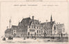Owen's College, Manchester; Alfred Waterhouse, Architect 1874 old print