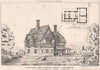 Shooting lodge, Sandringham; CS Beck Architect. Norfolk 1874 old antique print