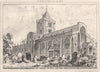 The Parish Church, Arundel. Sussex 1874 old antique vintage print picture