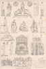 Italian sculpture XVIth. Century. Italy 1874 old antique vintage print picture