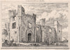 Middleham Castle, Yorkshire 1874 old antique vintage print picture