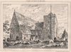 Clymping Church, Sussex 1874 old antique vintage print picture