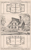 Labourers Cottages, Harongate & Hatfield Broad Oak, Essex 1874 old print