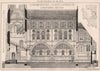 Congregational Church, Cambridge. Longitudinal section; James Cubitt Archt 1874