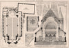 Congregational Church. Cambridge; James Cubitt Architect 1874 old print