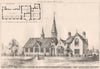 Board Schools & residence, Keyingham, Yorkshire; Robert Clamp 1874 old print