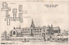 Taunton College School; Giles & Gane, Architects. Somerset 1874 old print
