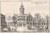 Arthur Crawford Markets, Bombay; W. Emerson, Architect. India 1874 old print