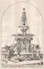 Market Fountain, Bombay; W. Emerson, Architect. India 1874 old antique print