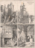 Etchings on the Loire; by Ernest George, Architect 1874 old antique print