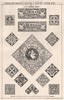 Design for encaustic tiles for R. Minton Taylor & Co.; JP Seddon, Archt 1874