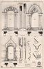 Doorways; by W.H. Lockwood, 10. John St. W.C.. London 1874 old antique print