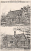 Eccleston. Cottage stable church gates for the Duke of Westminster 1875 print