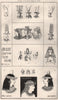 Ancient Egyptian head gear. Buildings 1875 old antique vintage print picture