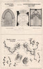 Woodford Church, Northamptonshire 1875 old antique vintage print picture