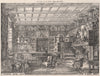 A mediaeval dining room; Owen W. Davis, Architect. Architecture 1875 old print