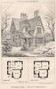 Gardeners cottage at Hatherop, Glo'stershire. Gloucestershire 1875 old print