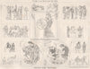 Archaic vase paintings. Decorative 1875 old antique vintage print picture
