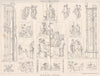 Antique wall paintings . Decorative 1875 old vintage print picture