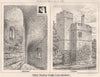 Kirby Muxloe Castle, Leicestershire  1875 old antique vintage print picture