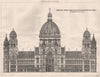 Front Elevation New Parliament House, Berlin; Sir Geo. Gilbert Scott Archt 1875