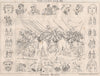Antique mosaics . Decorative 1875 old vintage print picture