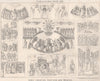 Early Christian paintings and mosaics. Religious 1875 old antique print