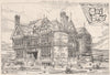 House Westgate on Sea; C.N. Beazley Architect. Kent 1875 old antique print