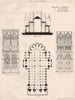 Proposed Cathedral, Westminster; Henry Clutton Architect 1875 old print