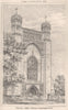 Thorney Abbey church, Cambridgeshire 1875 old antique vintage print picture