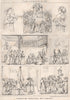 Florentine paintings, XVth. Century . Italy 1875 old antique print picture