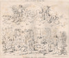 Florentine XVth. Century . Italy 1875 old antique vintage print picture